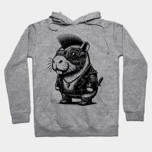 Gothic Punk Capybara Hoodie